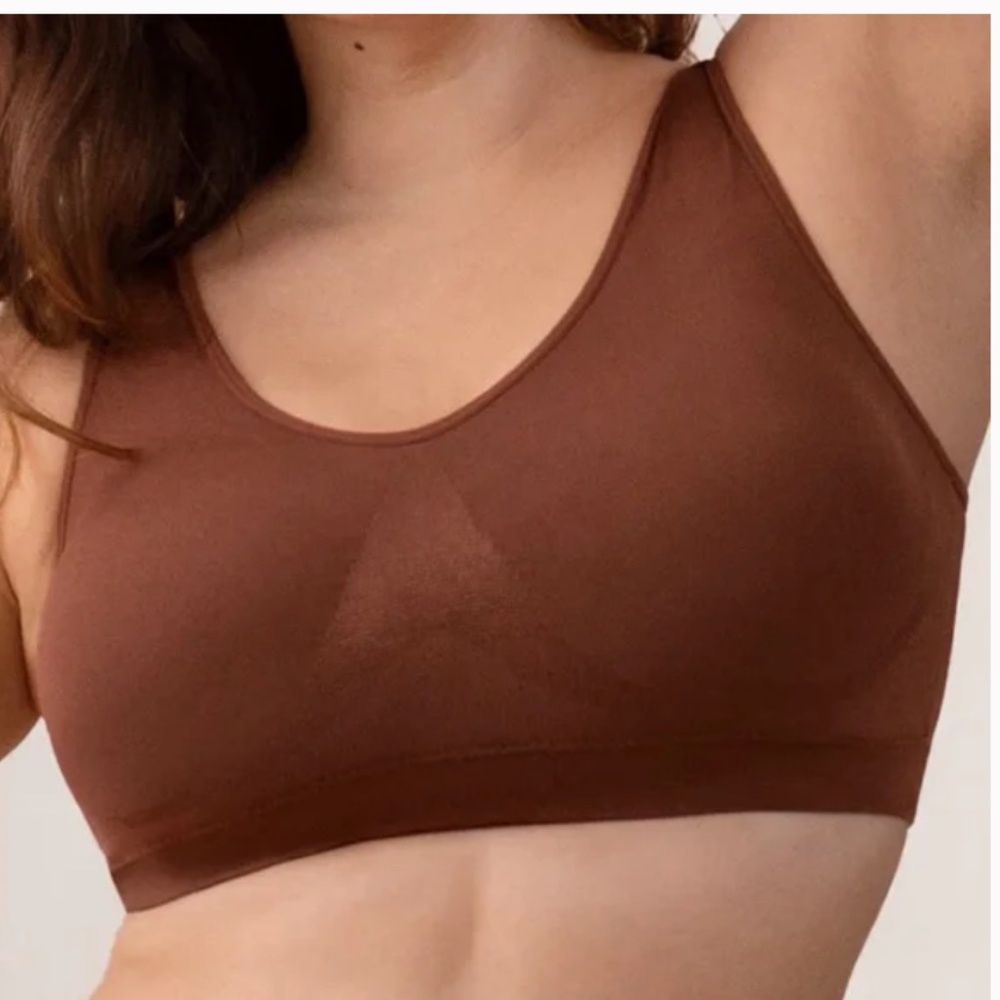 💐 Shapermint Truekind® Everyday Throw-on Wireless Bralette Sz 2XL Brown